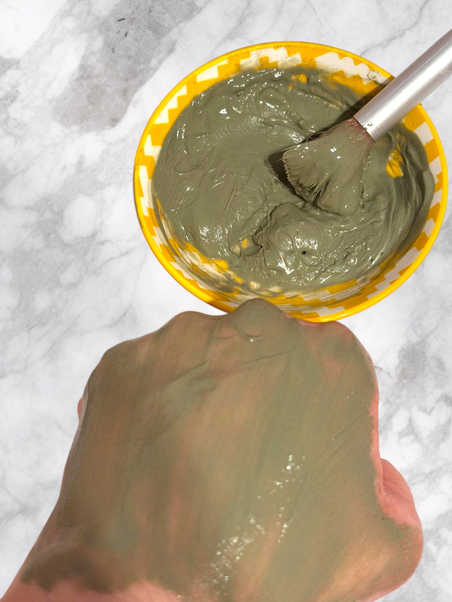 Green French Clay Dry Powder Face Mask