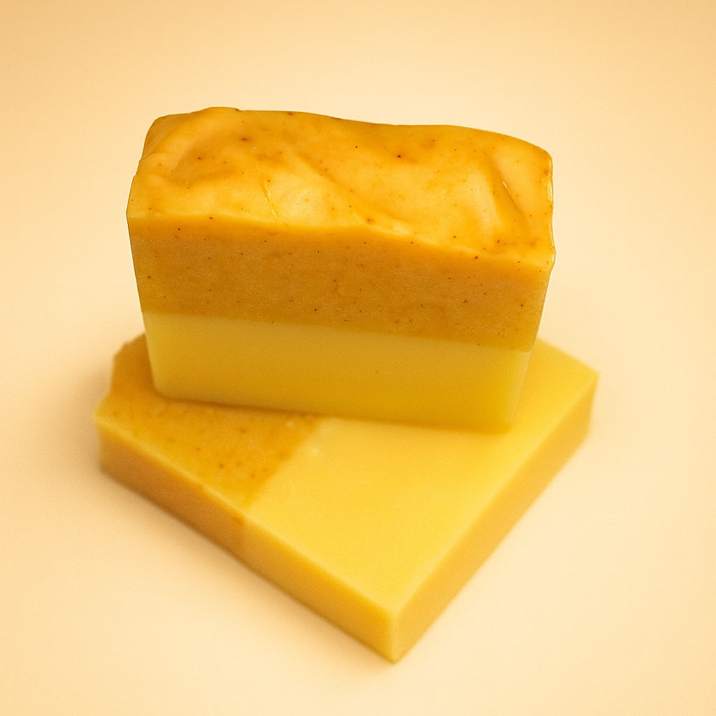 turmeric infused handmade soap