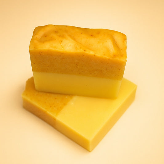 turmeric infused handmade soap