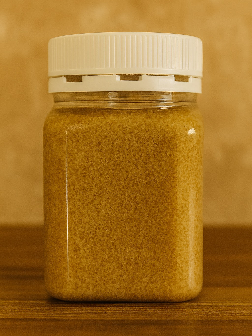 jar of emulsified sugar scrub