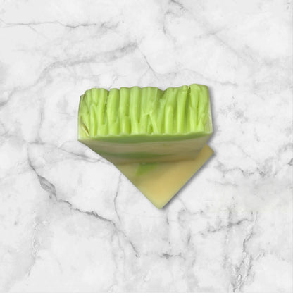 Handmade natural soap lemongrass essential oil and coconut milk