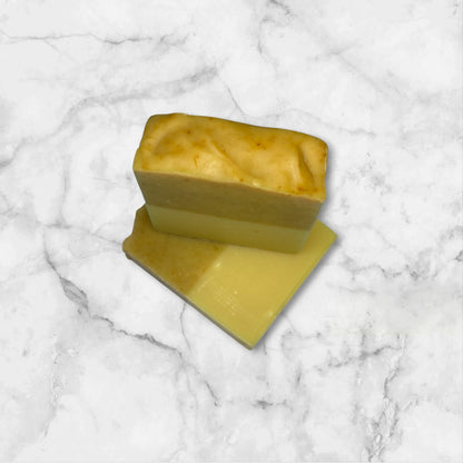 Handmade turmeric lemon natural soap